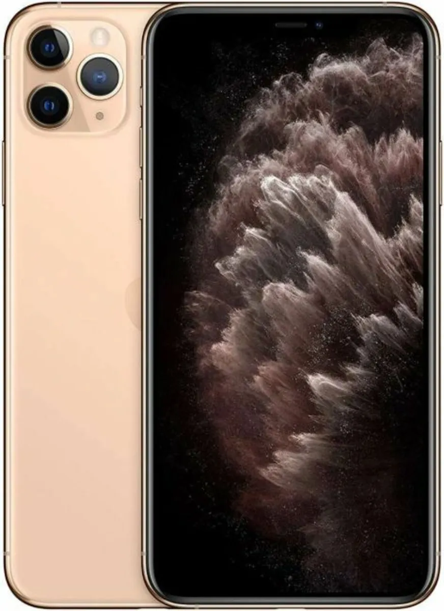 GOLD IPHONE 11 PRO MAX, 64GB, ONE YEAR WARRANTY - Image 1