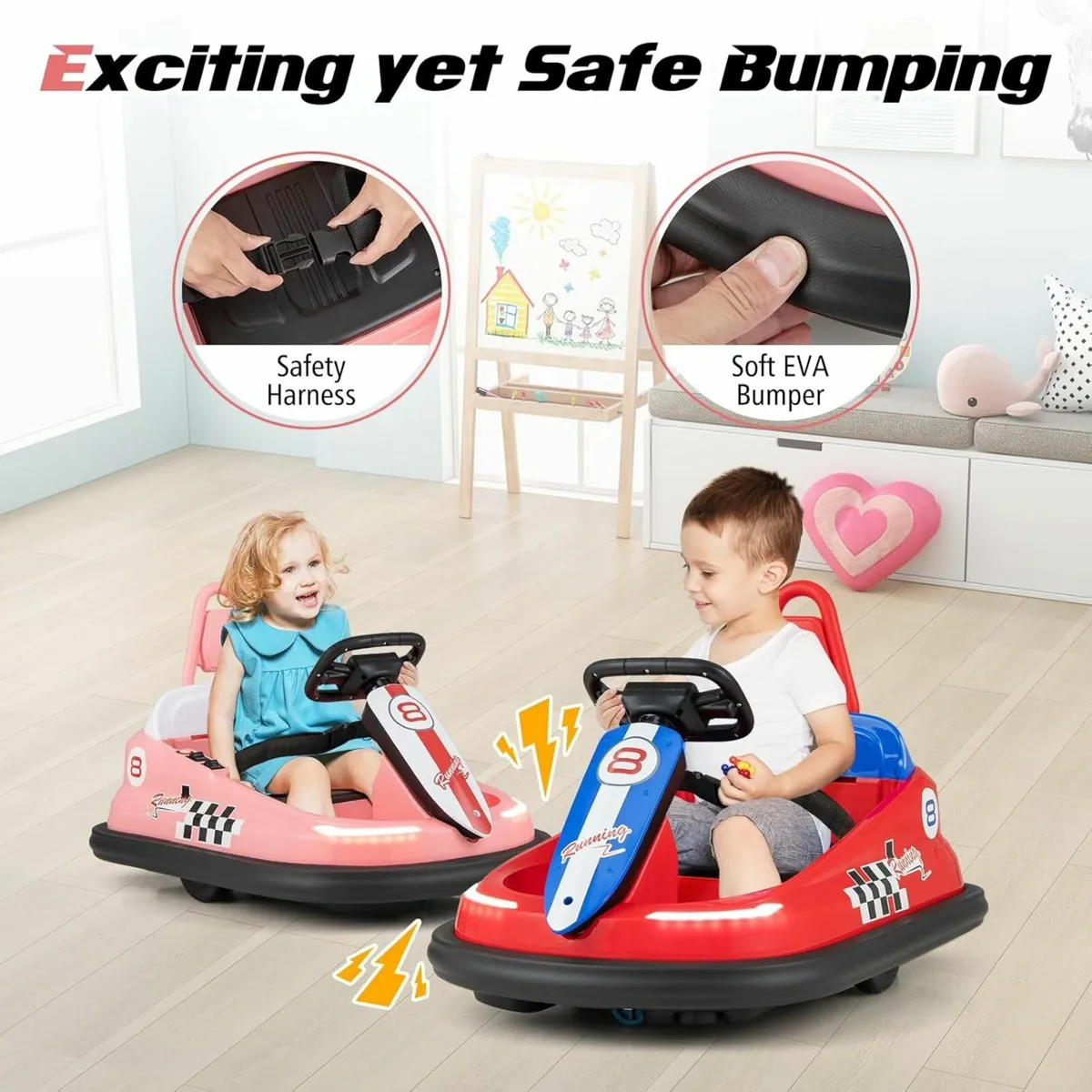 BumperBoo 6V Bumper Car Pink - Image 4
