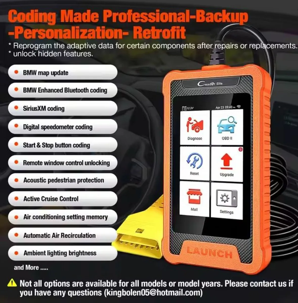 LAUNCH X431 Creader Elite For BMW - Image 2