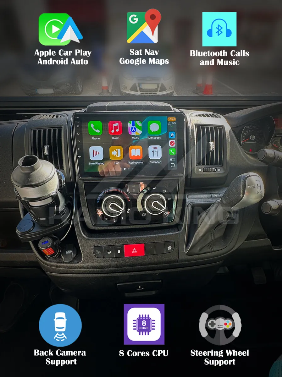 PREMIUM CARPLAY Fiat Ducato ANDROID AUTO RADIO - Image 1