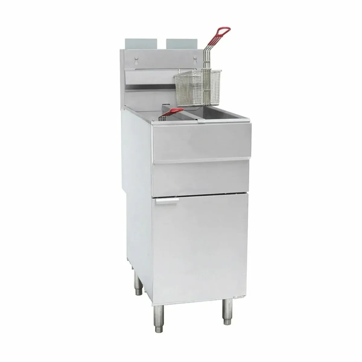 4 Burner Twin Tank Gas Fryer with Twin Baskets - Image 1
