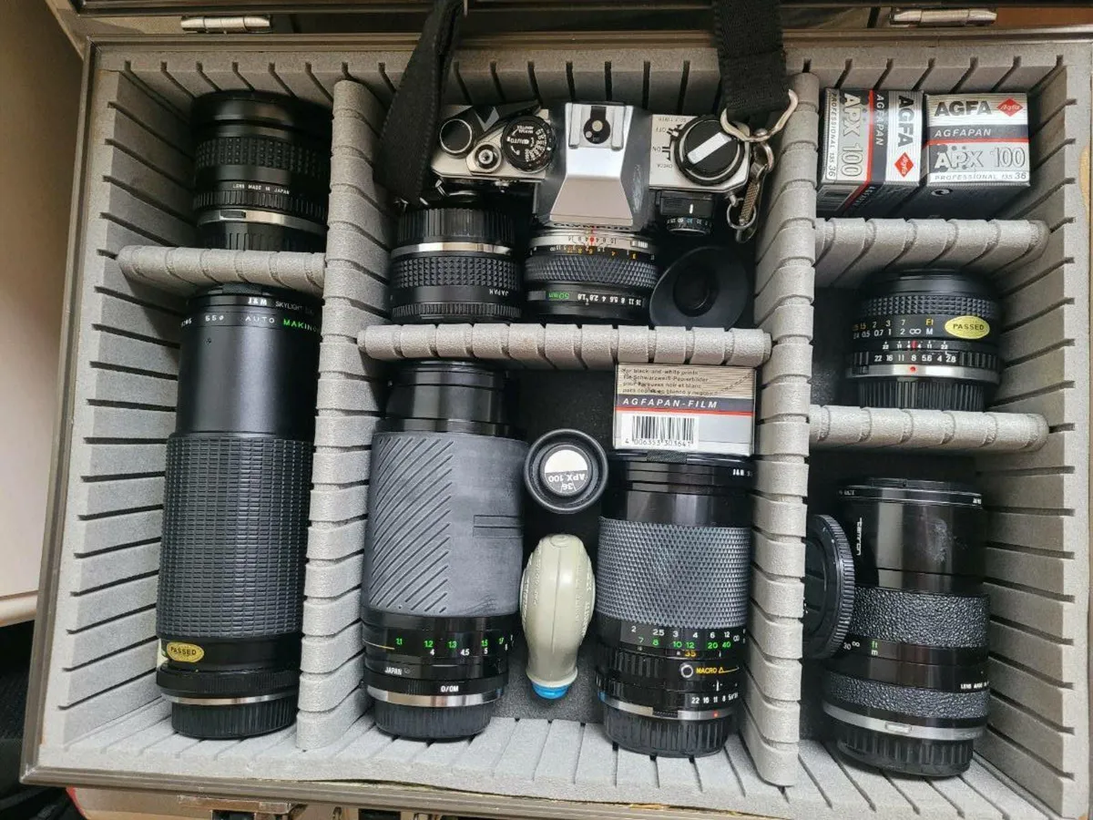 Olympus om10 with selection of lenses - Image 1