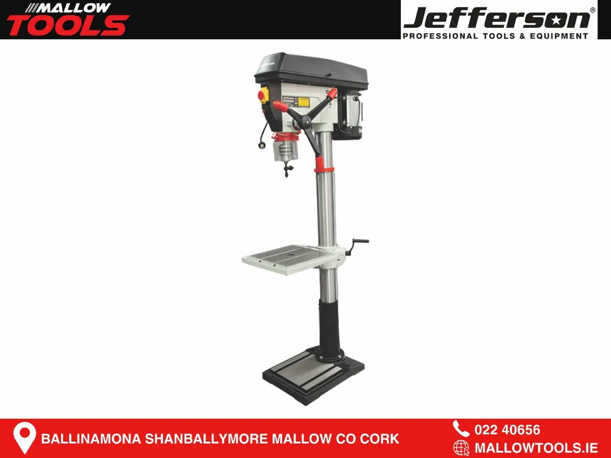 Jefferson 1100w Floorstanding Pillar Drill 1 1/2HP - Image 1
