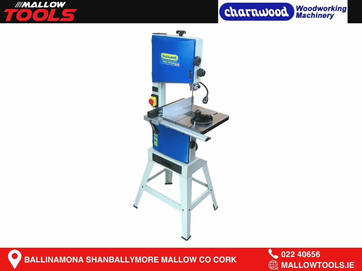 Charnwood B250 10'' Premium Wood Bandsaw c/w Stand - Image 1