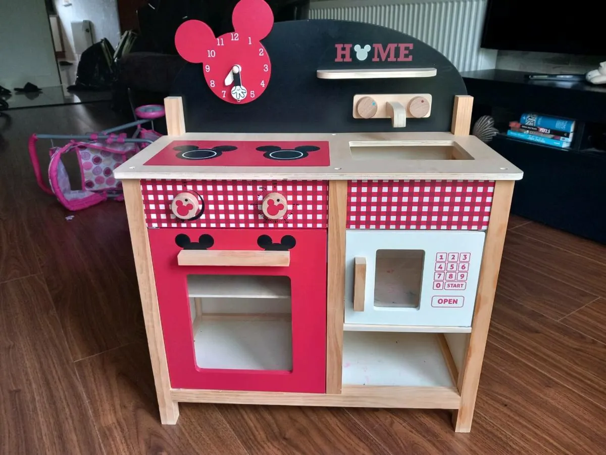 Tabel with chair, Castel, push pram  black board - Image 1