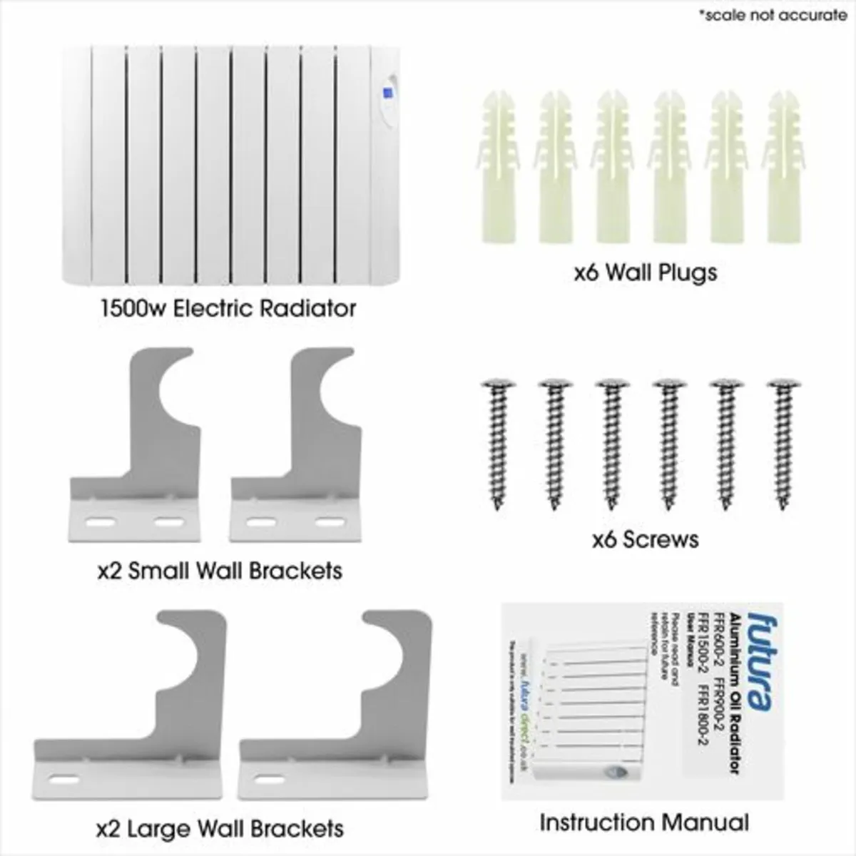 Futura 1500w Aluminium Oil Filled Electric Rad - Image 4