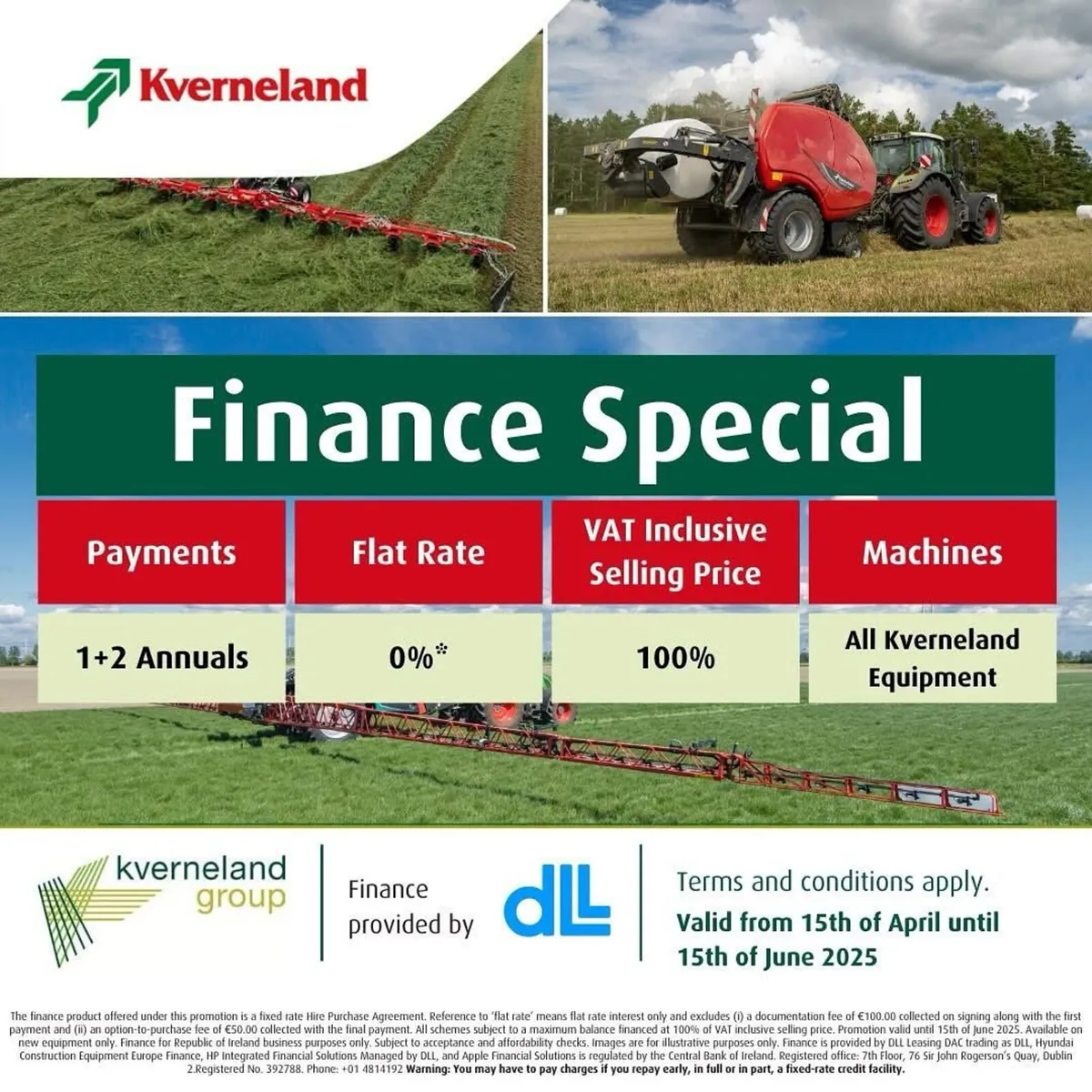 Kverneland Grass and Tillage 0% Finance