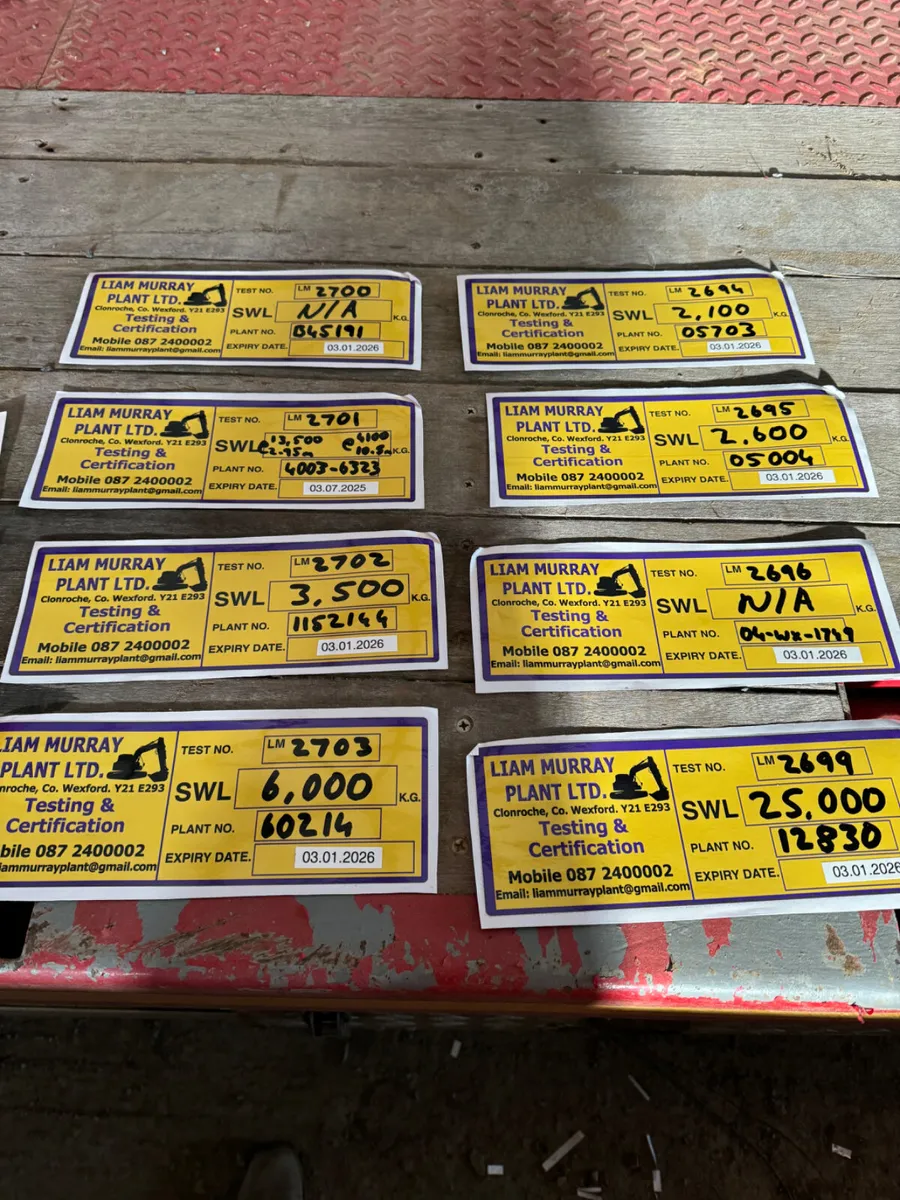 All GA1, LOLER and PUWER Inspections - Image 3