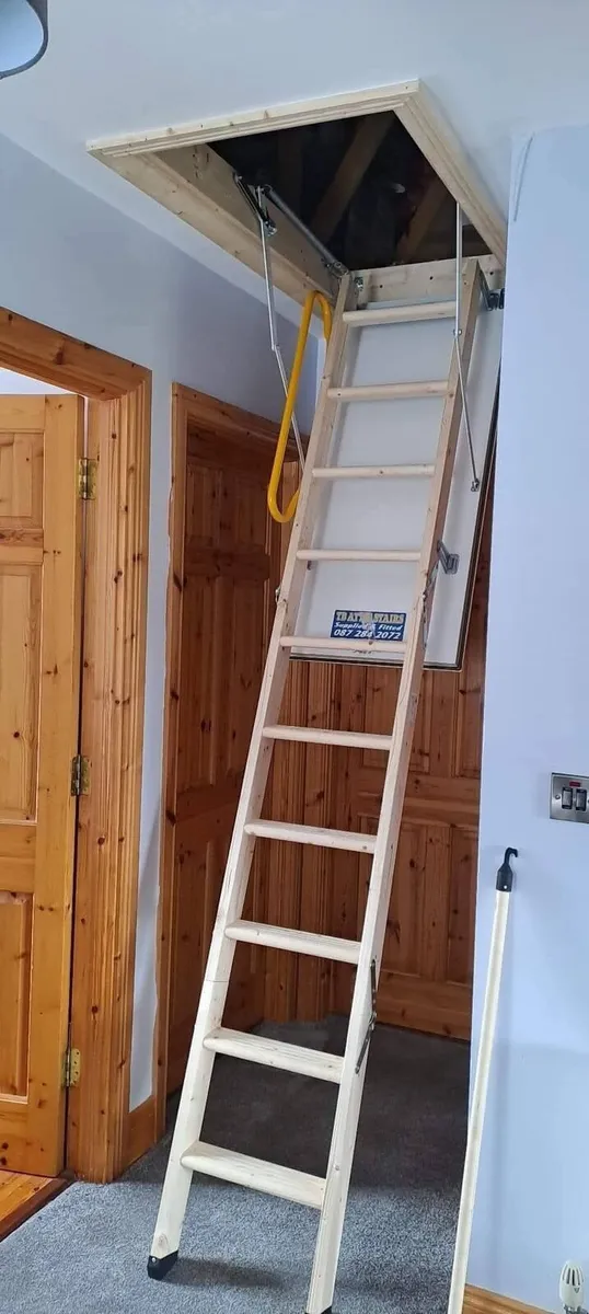 INSULATED ATTIC LADDERS with handrail - Image 3