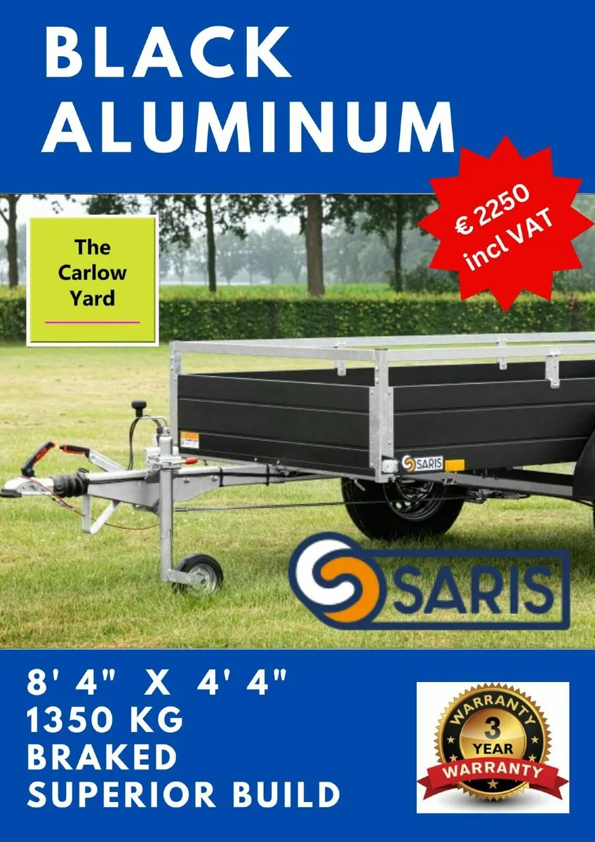 Classic Black  Aluminum Trailer  8 x 4 , 1350 Kg - Image 1