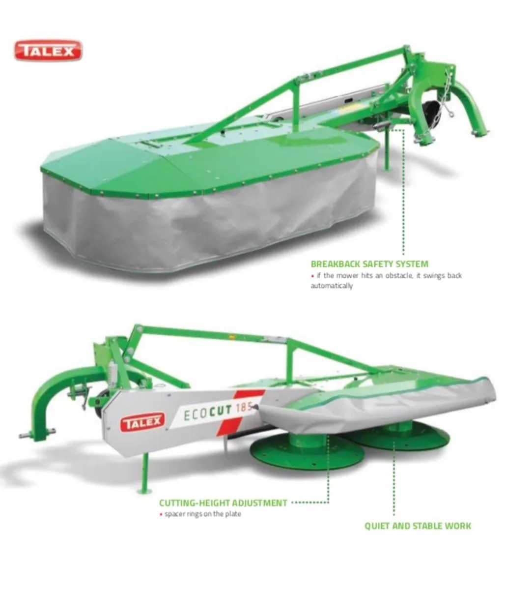 New Talex 1.65 and 1.85 drum mowers to clear - Image 2