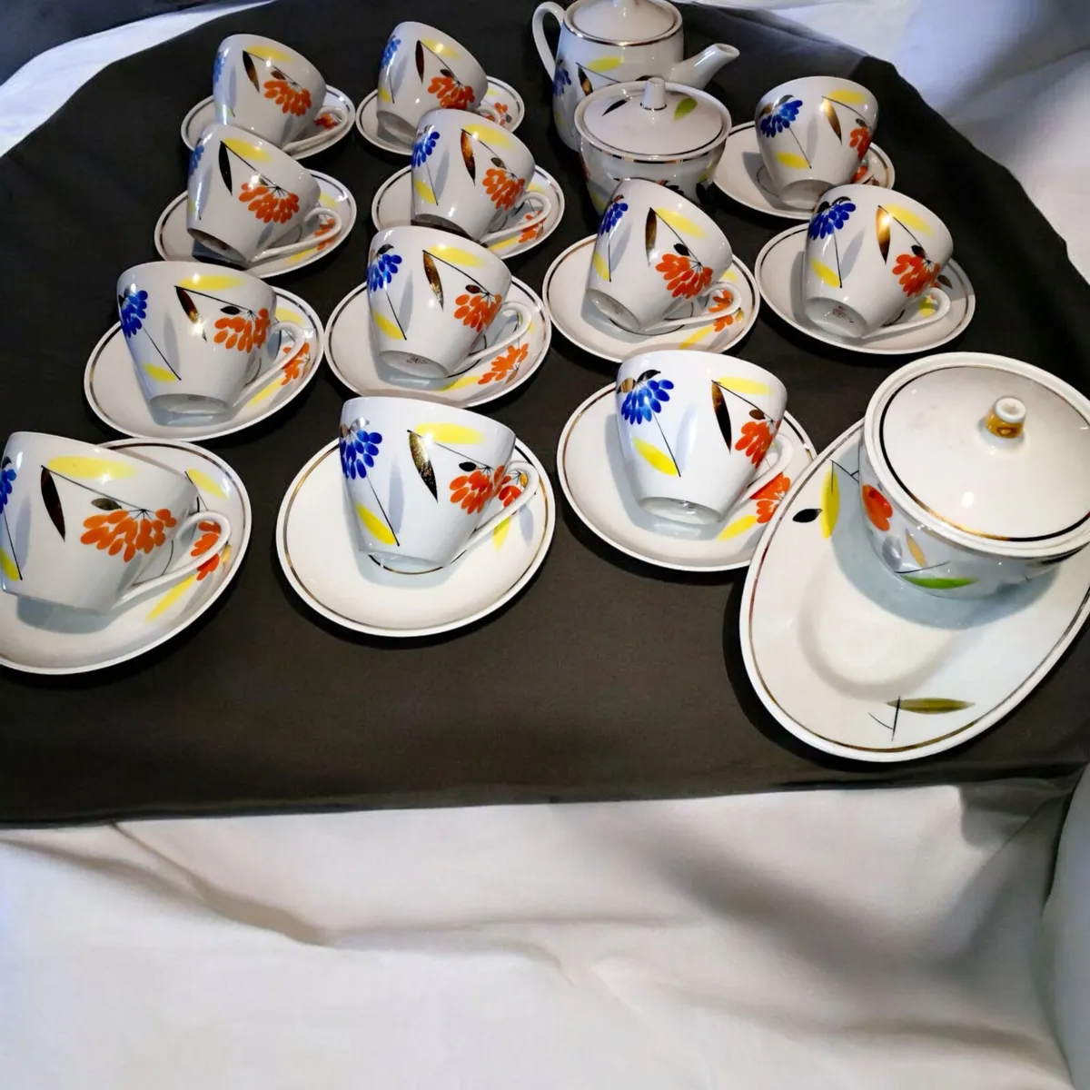 Unusual beautiful vintage teaset Soviet - Image 2