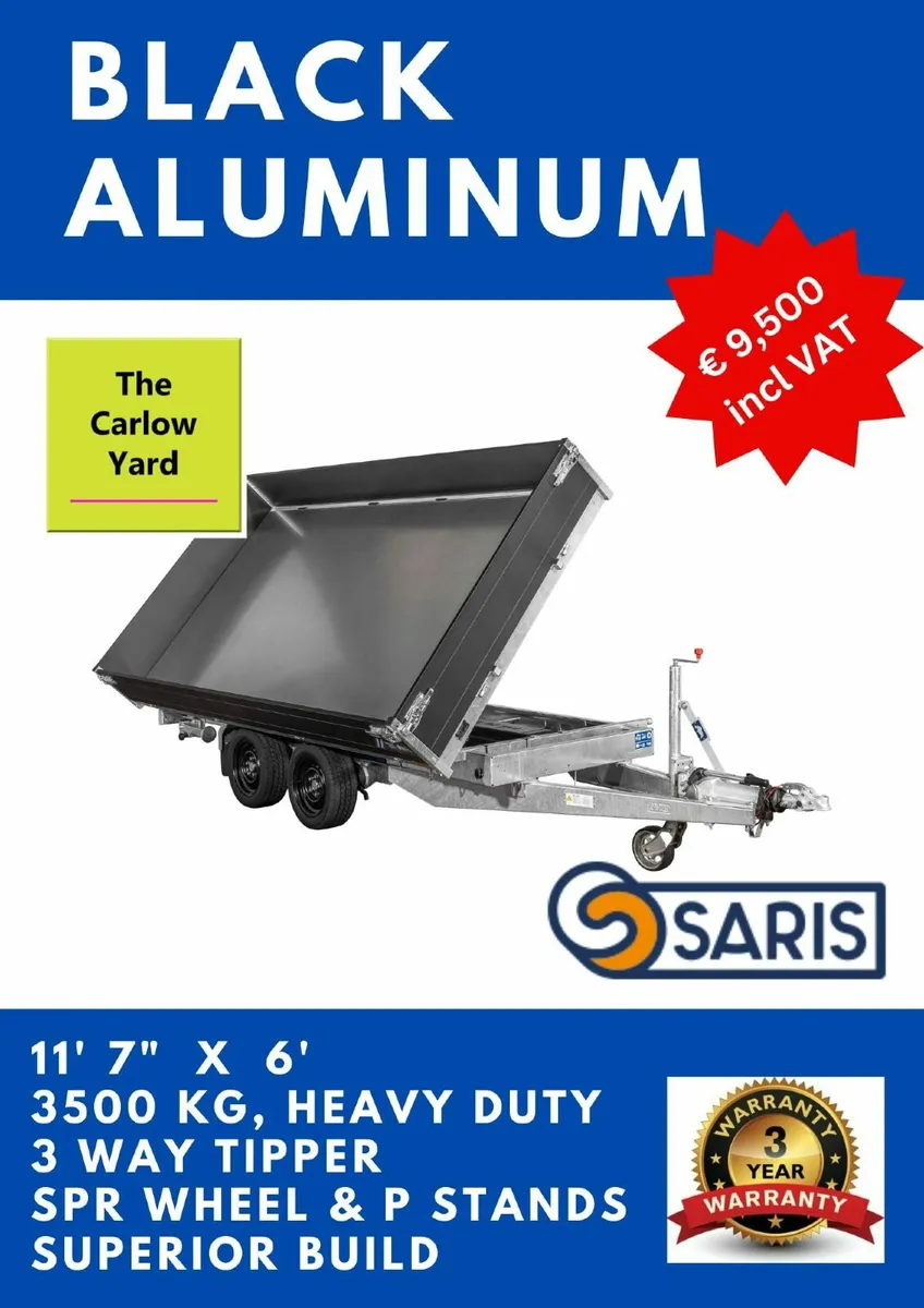 Black Aluminum -  Heavy  Duty 3 Way Tipper - Image 1