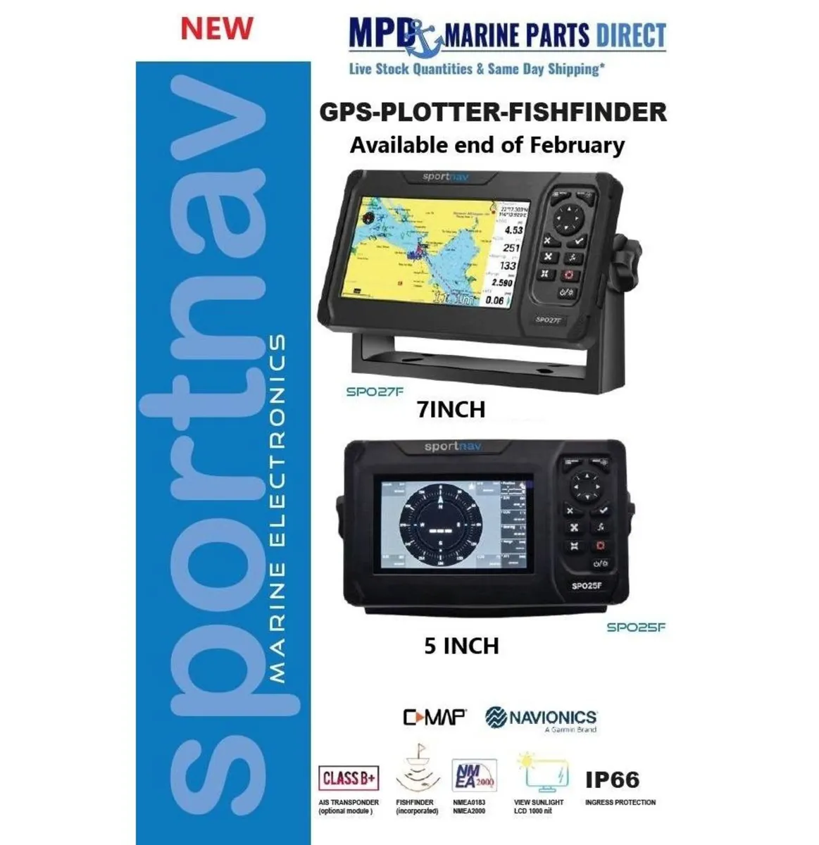 GPS-PLOTTER-FISHFINDER 5 INCH inc transom mount tr - Image 1
