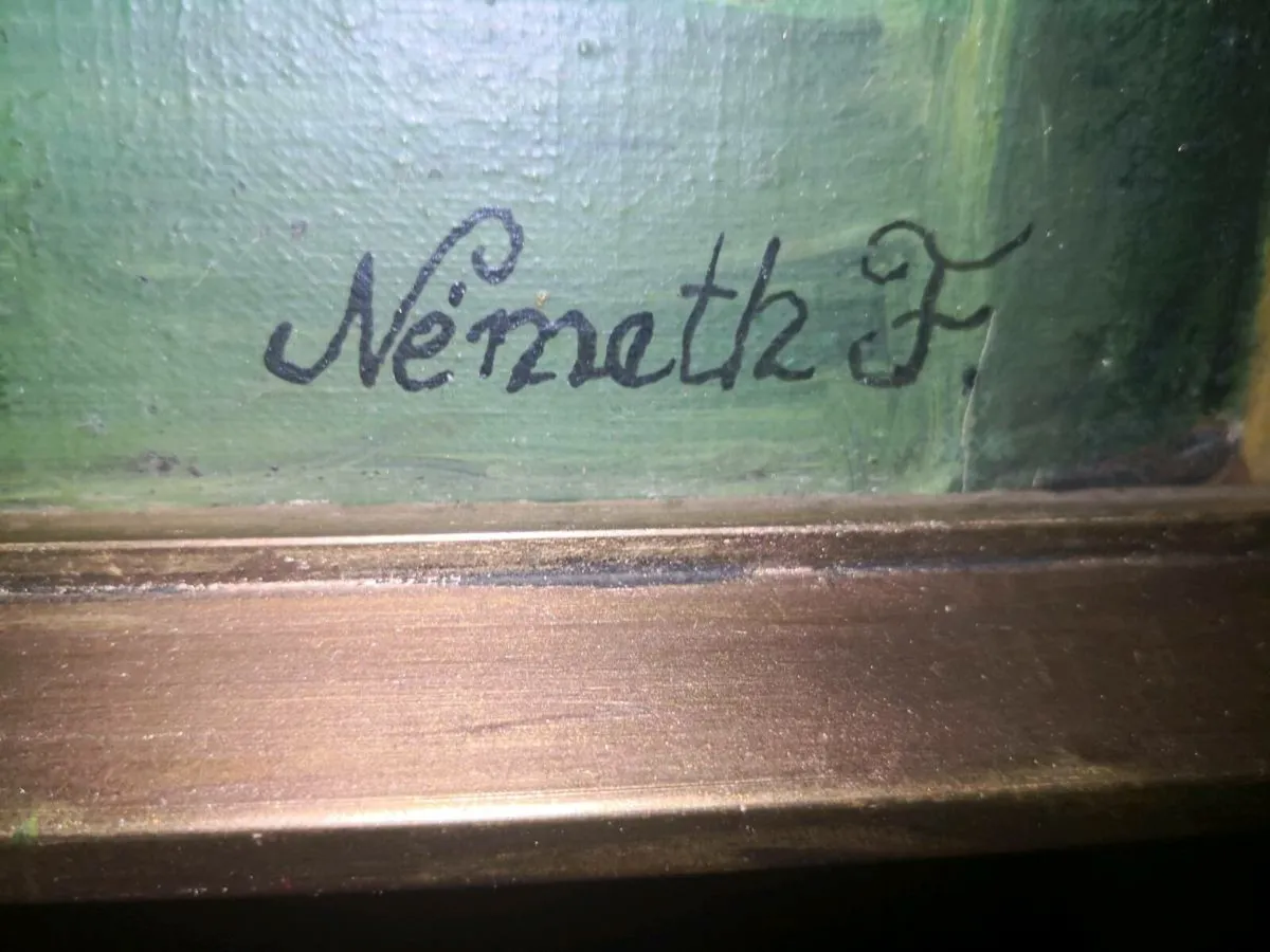 Vintage nude oil painting - Image 2