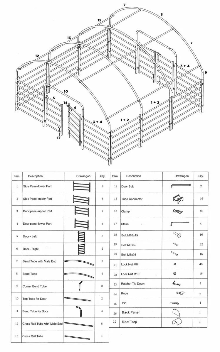 Heavy Duty Small Livestock Field Shelter 305gsm - Image 4