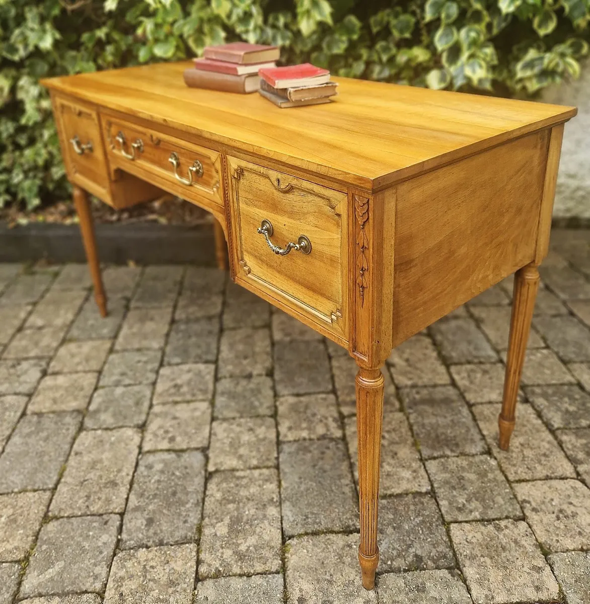 Antique Walnut Writing Desk- Circa 1900 - Image 2