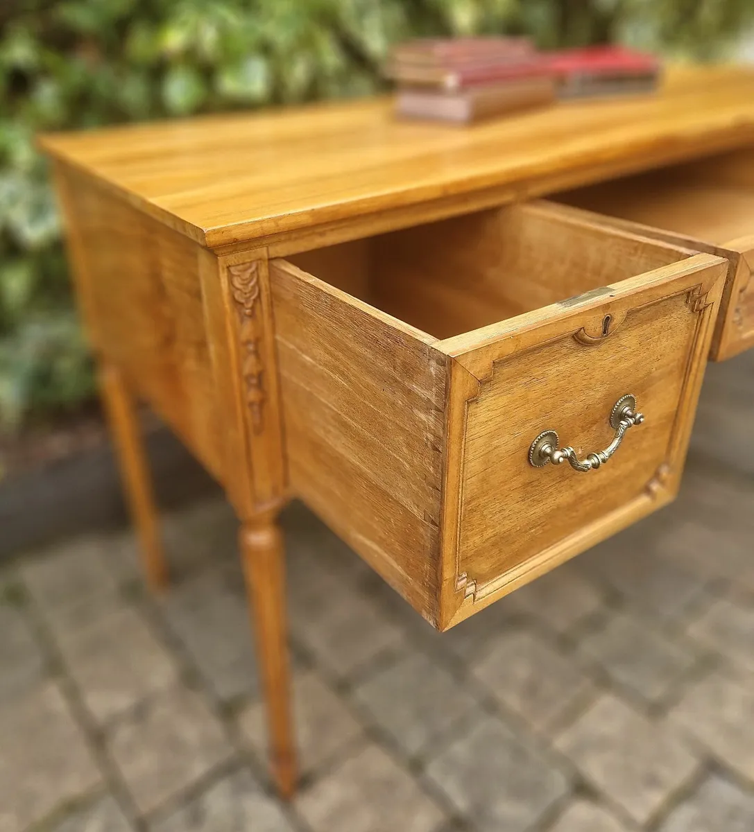 Antique Walnut Writing Desk- Circa 1900 - Image 4