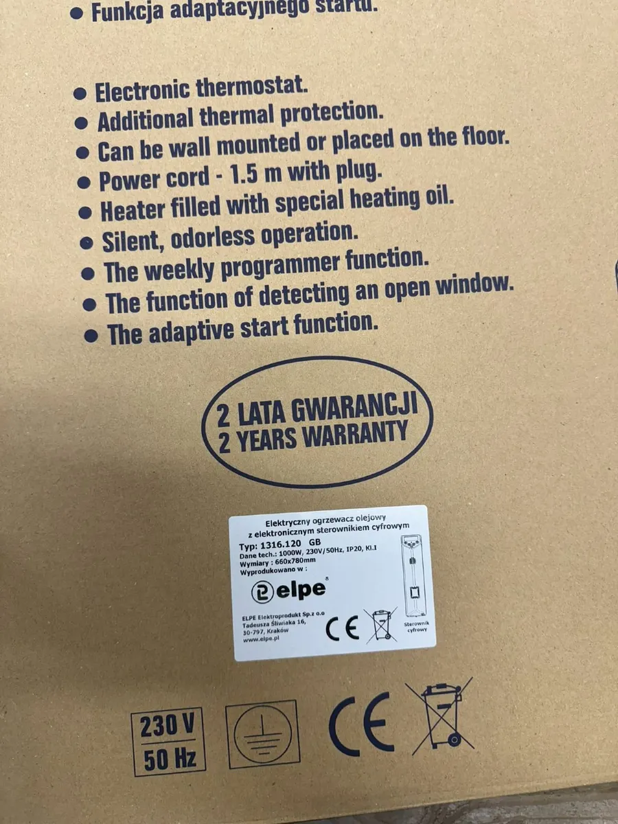 Electric Oil Heater/Radiator 1000W - Image 2