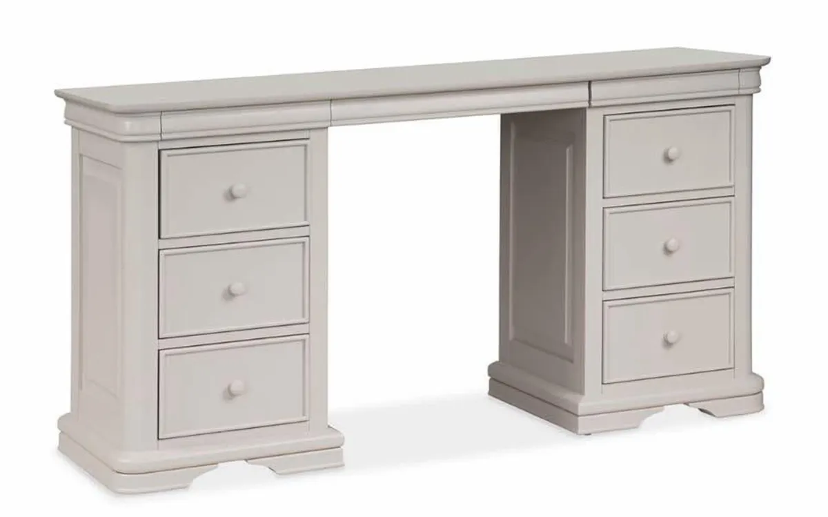 Newport Light Grey 6 Drawer Dressing Table - Image 2