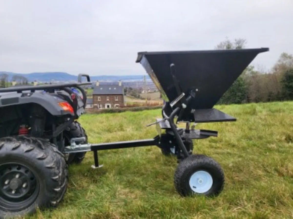Towable quad atv ride on mower fertilizer spreader - Image 2
