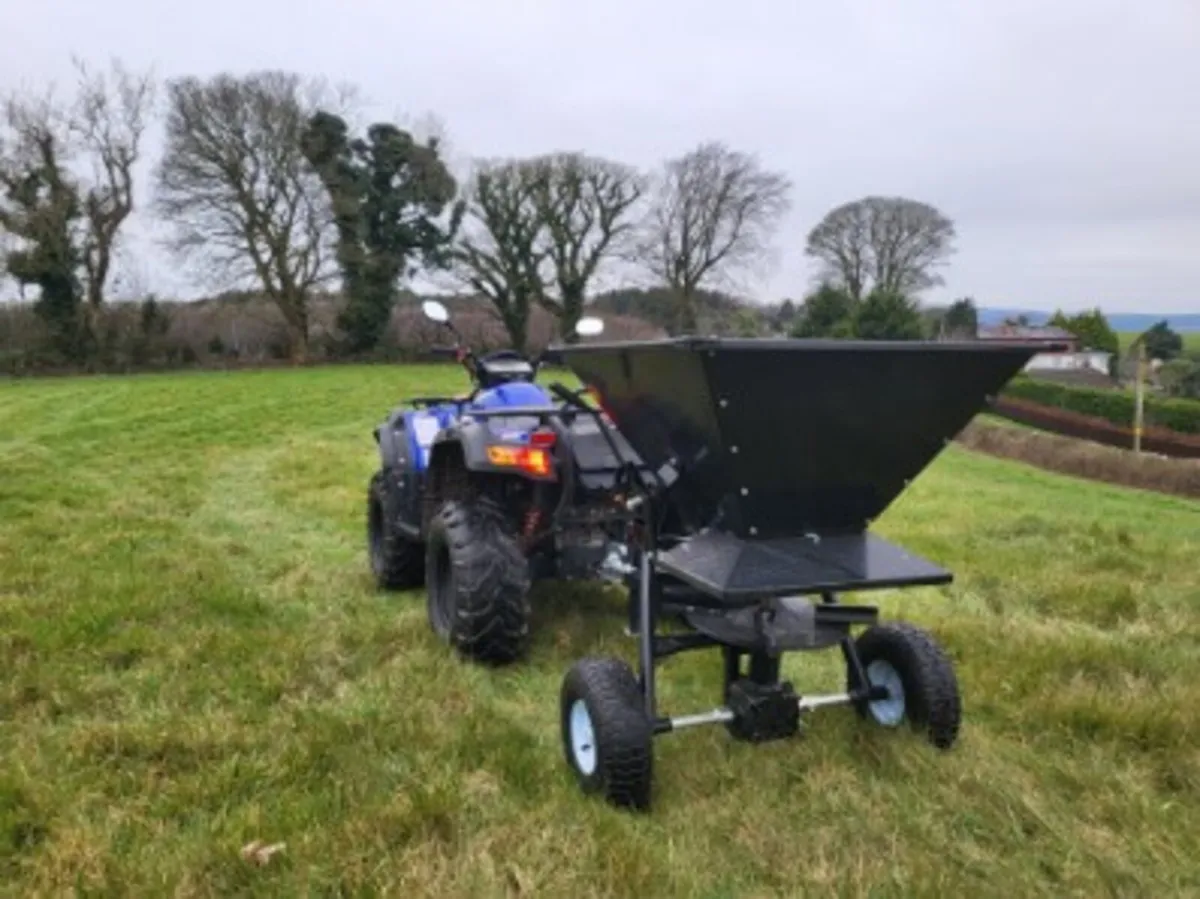 Towable quad atv ride on mower fertilizer spreader - Image 3