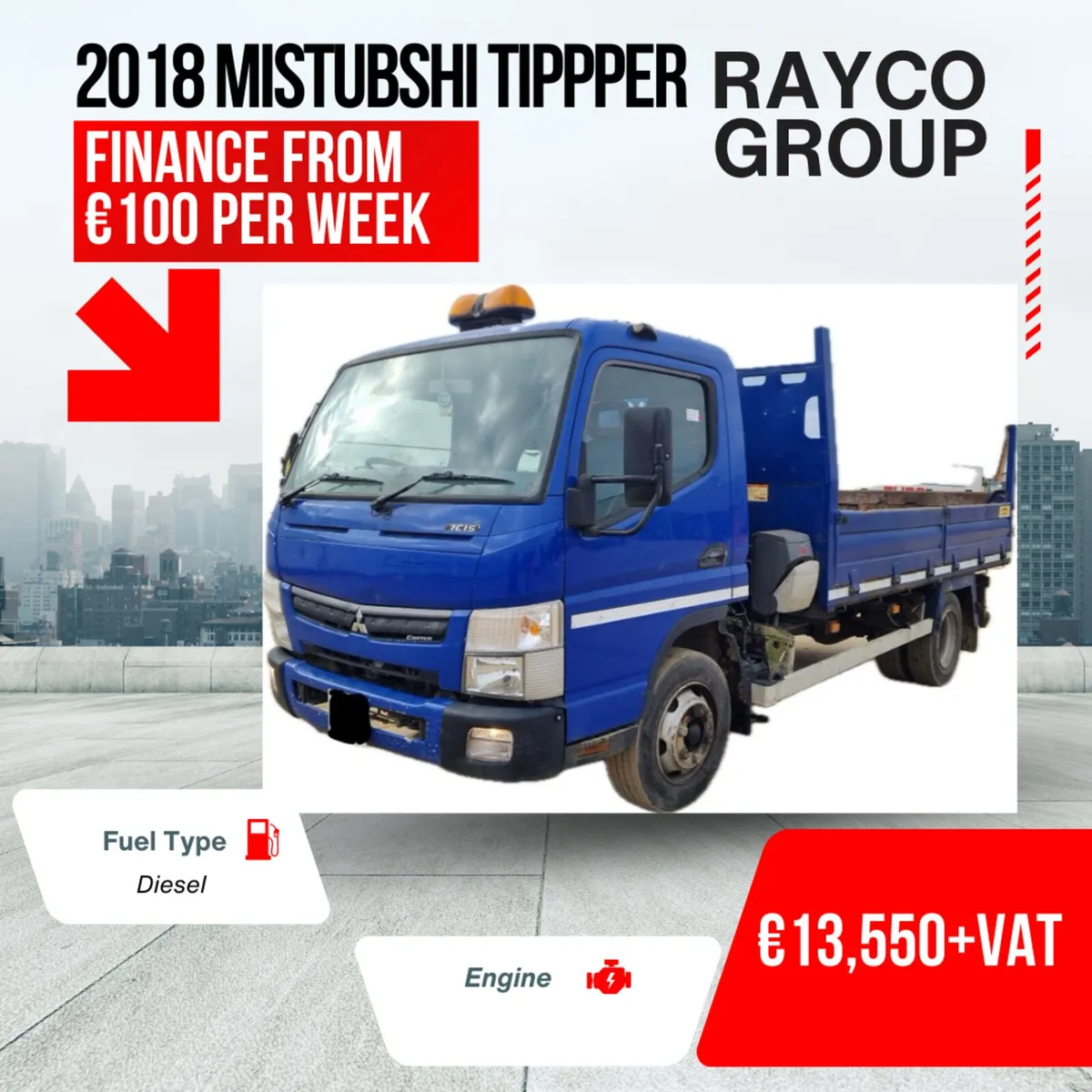 2018 Mistubshi Fuso Canter Tipper - Image 1