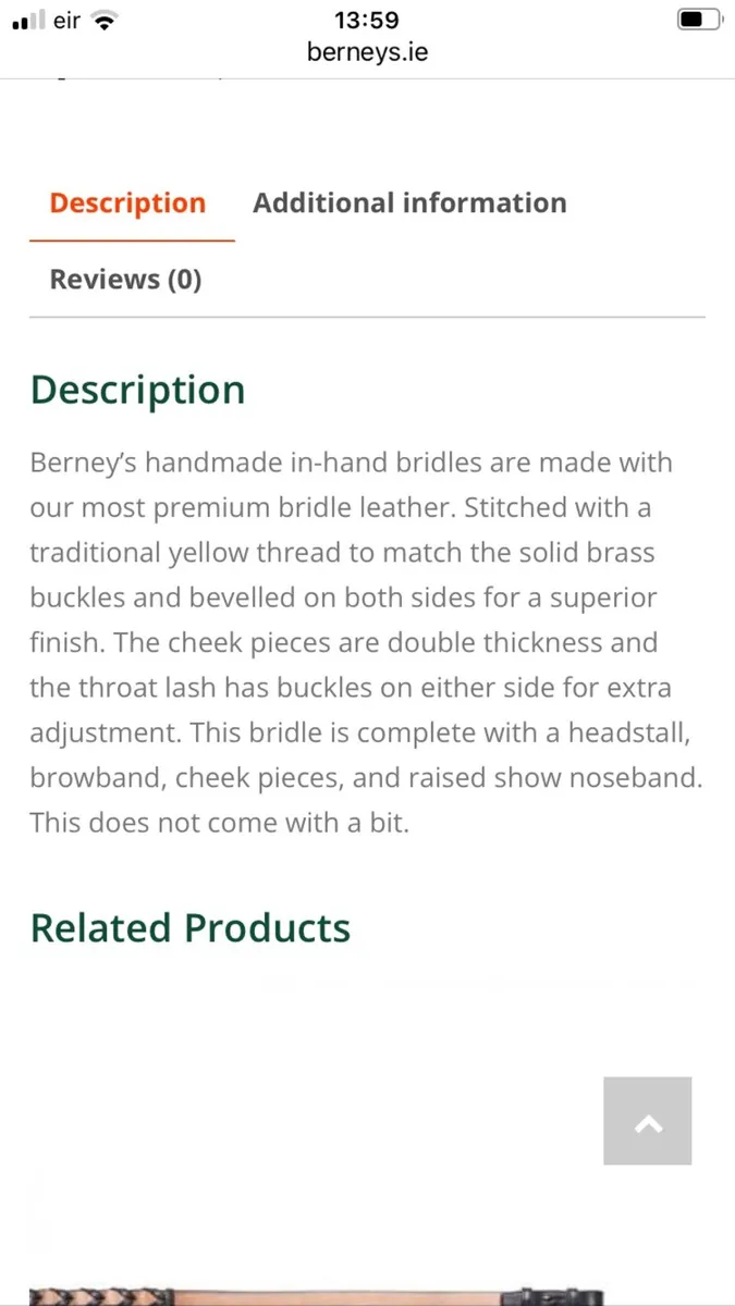 AS NEW - RRP €220 : Berney Show Bridle - Image 3