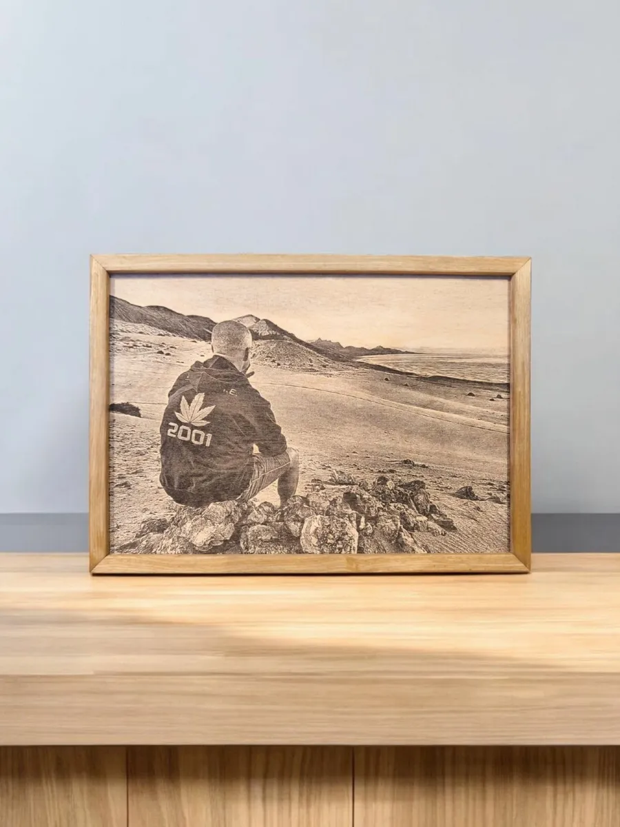 Custom photo on wood. Burned wood , wood  portrait - Image 3