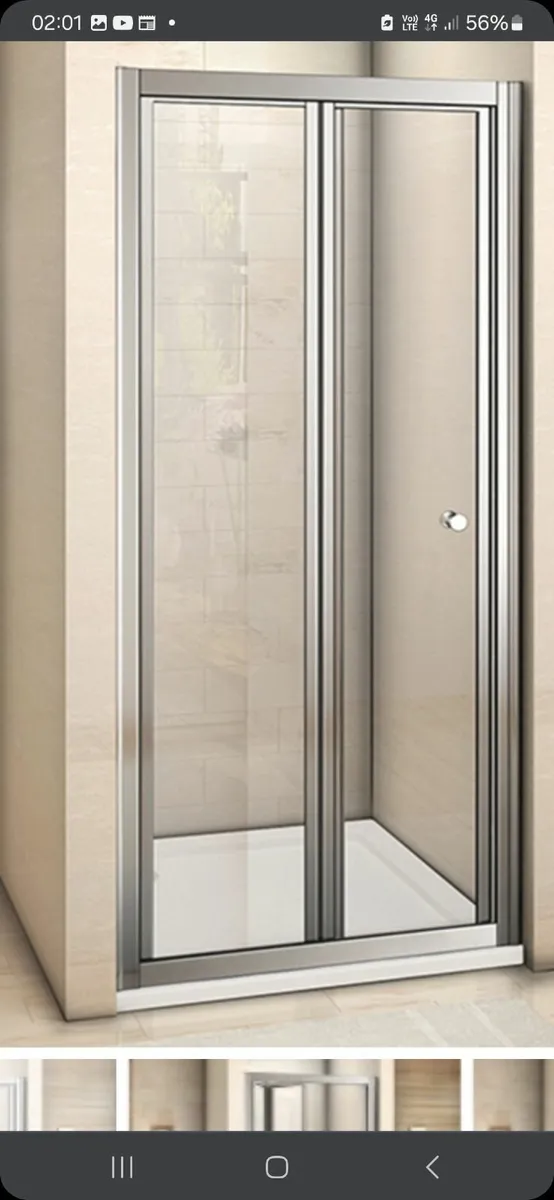 New Bifold shower door & new extension profile - Image 1