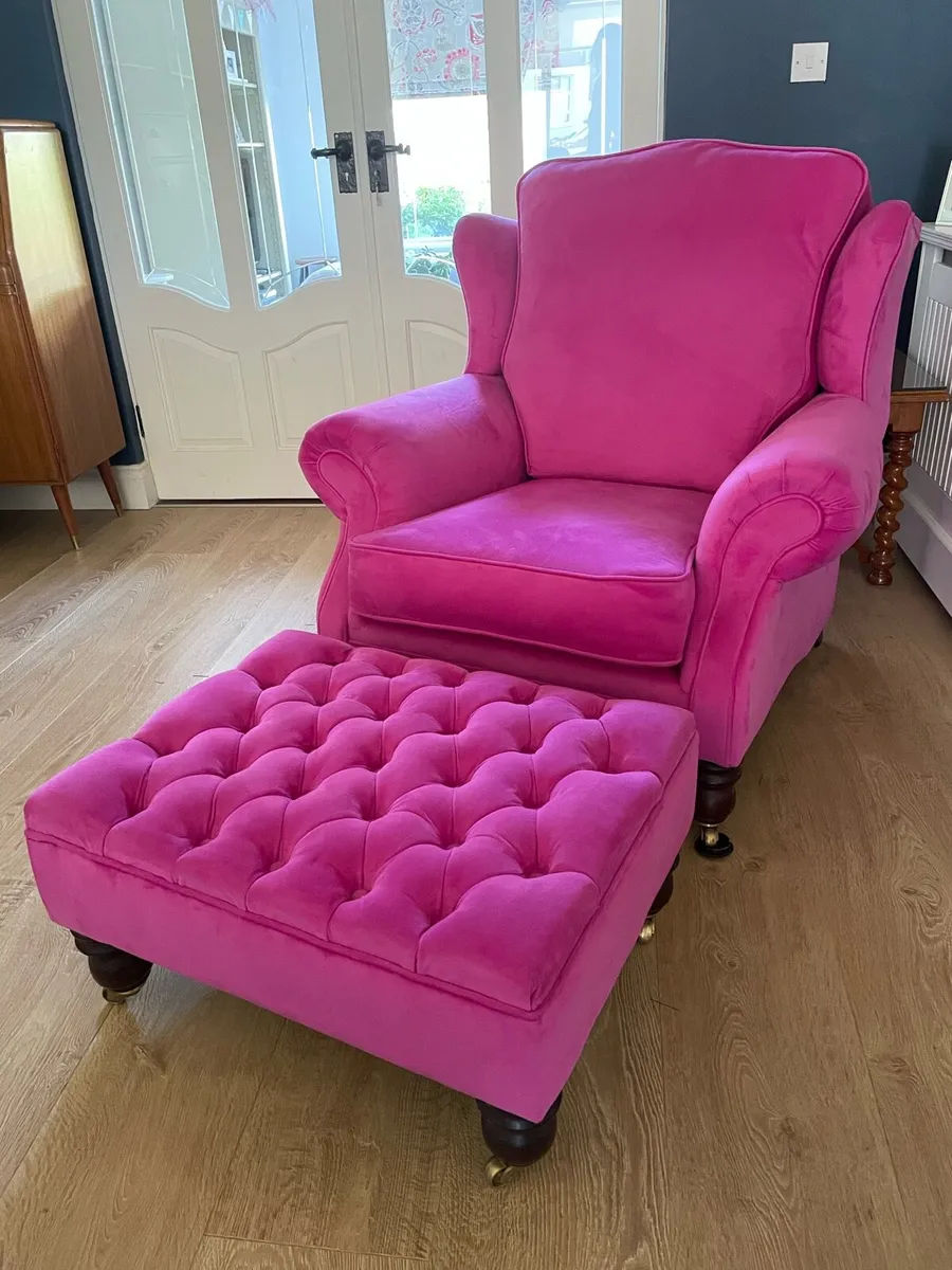 Finline Alexander Armchair and Footstool - Image 1