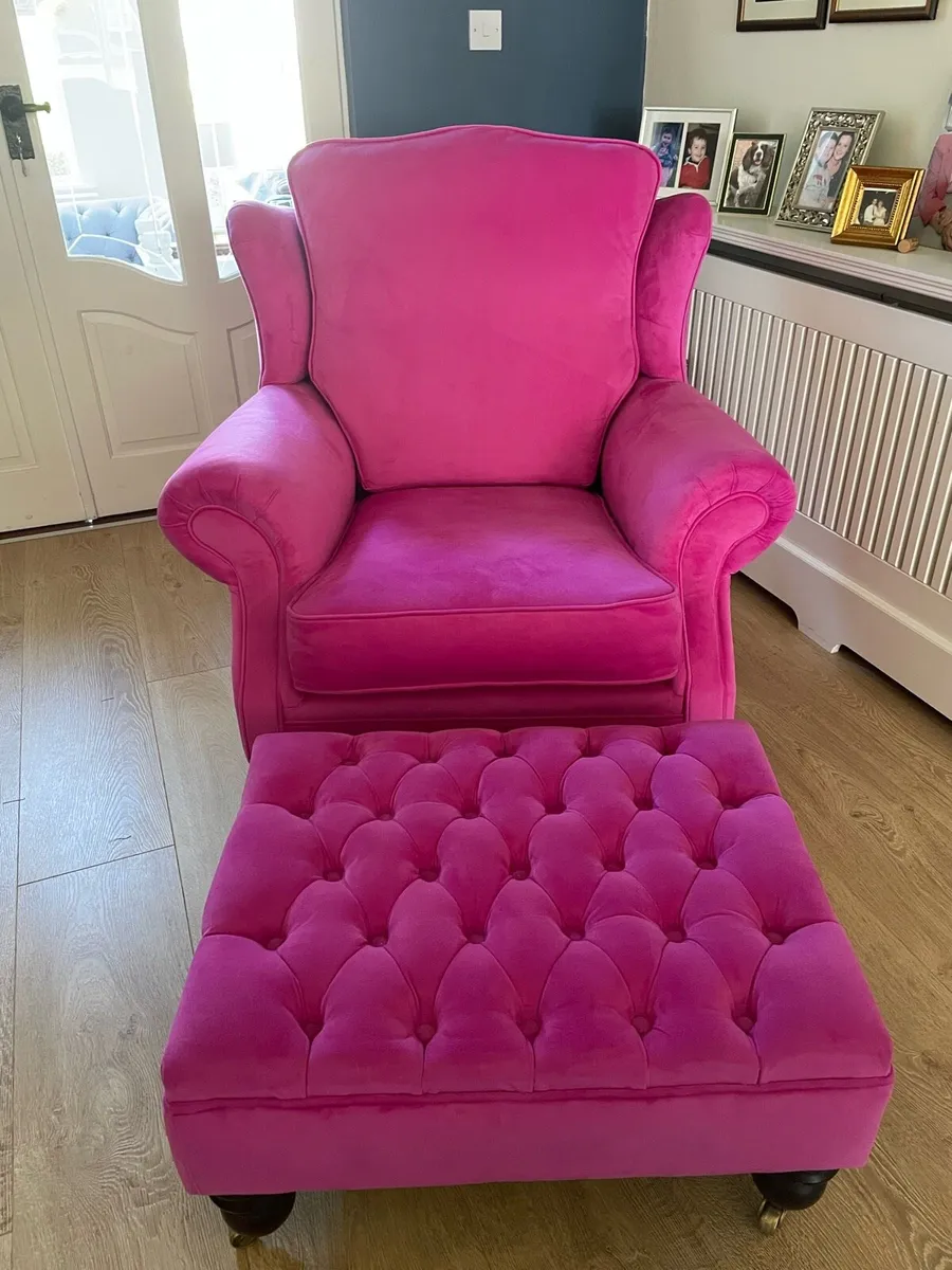 Finline Alexander Armchair and Footstool - Image 2