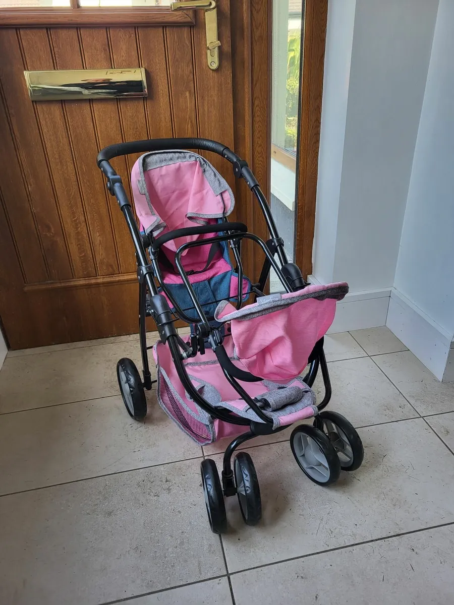 DOLLS DOUBLE BUGGY EXCELLENT CONDITION HARDLY USED - Image 1