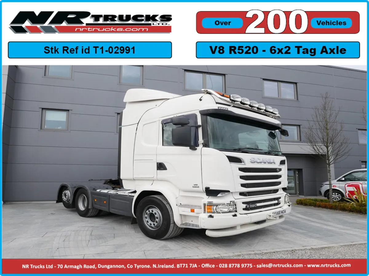 Scania R520 Highline 6x2  Tag Axle - Image 1