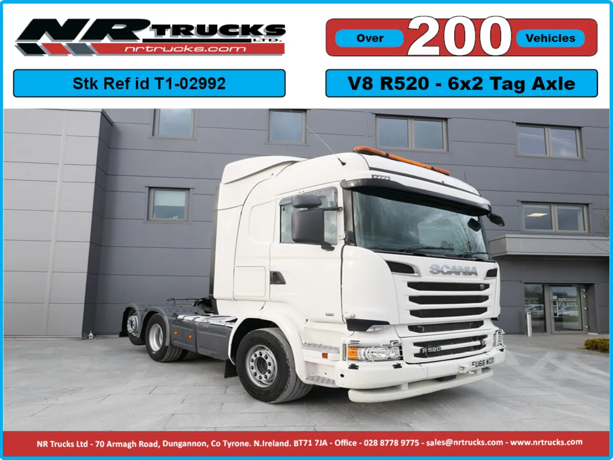 Scania R520 Highline 6x2  Tag Axle - Image 1