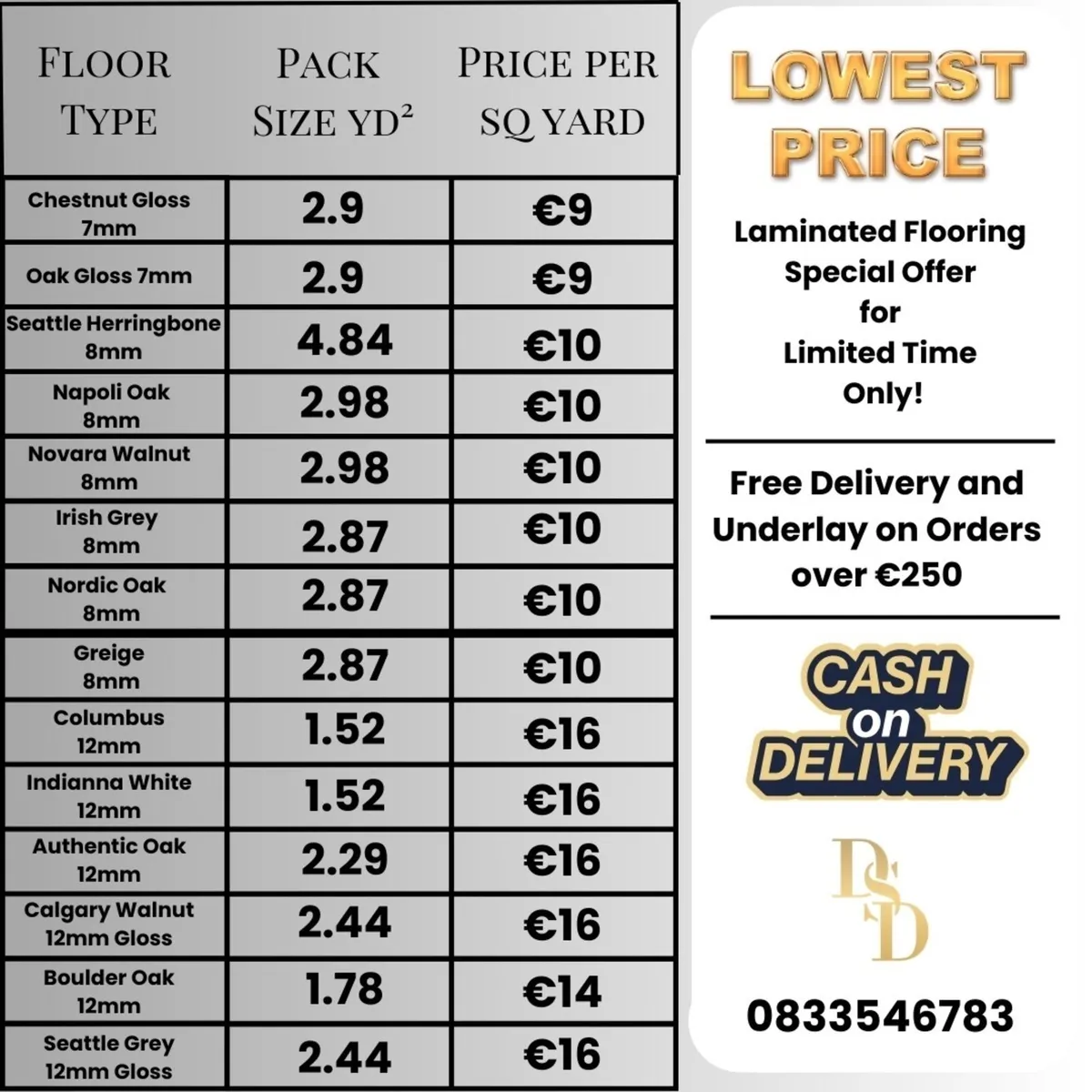 Flooring Price List - Nationwide Delivery - Image 1