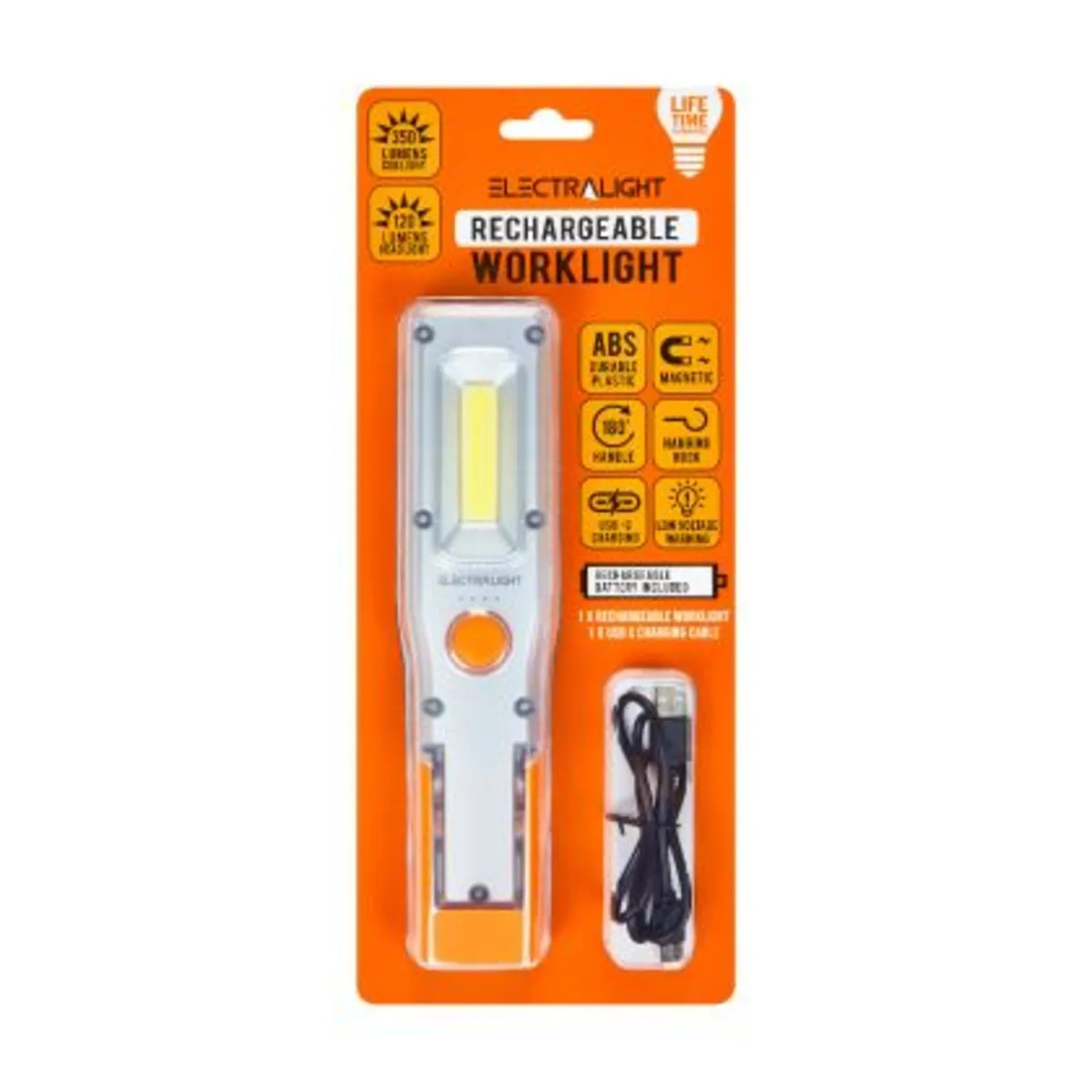 Electralight Rechargeable Work Light – 350lm - Image 1