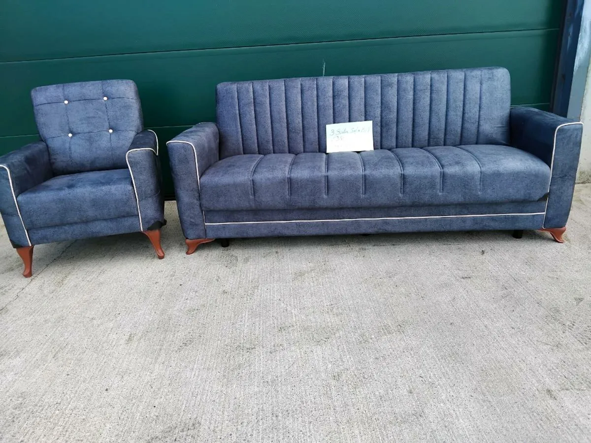 3 seater click clack sofa bed and matching chair