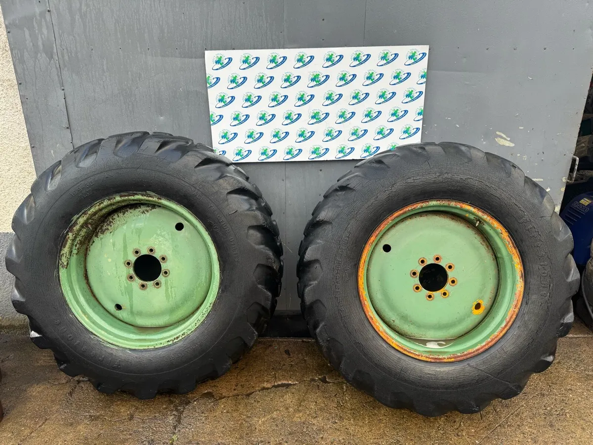 16.9-30 MF Industrial Tyres & Rims For Sale - Image 1