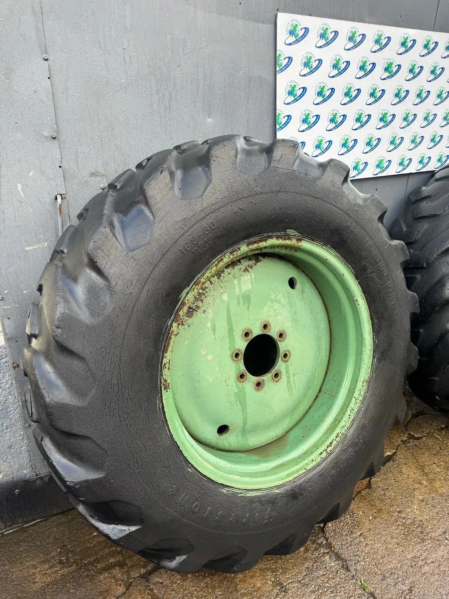 16.9-30 MF Industrial Tyres & Rims For Sale - Image 2