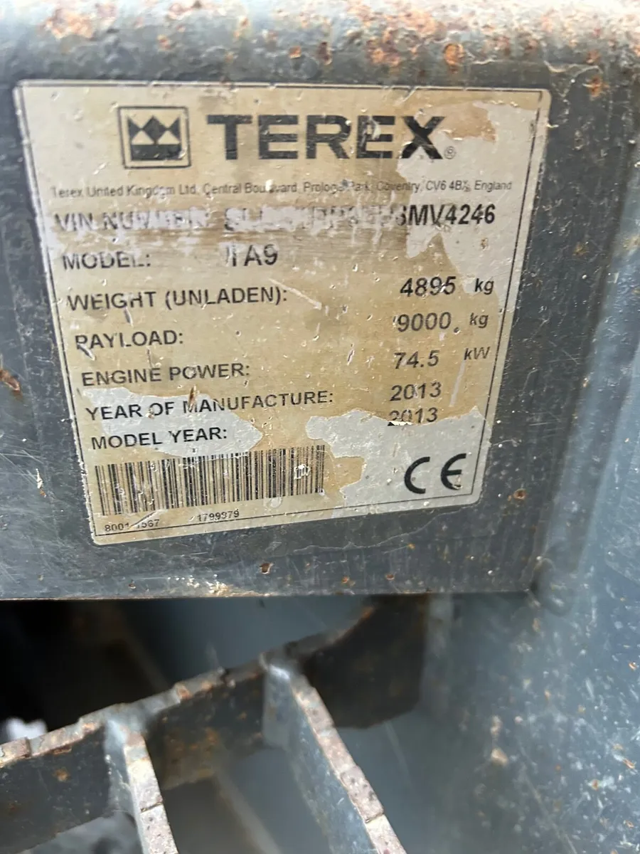 Terex 9 ton dumper for sale - Image 3