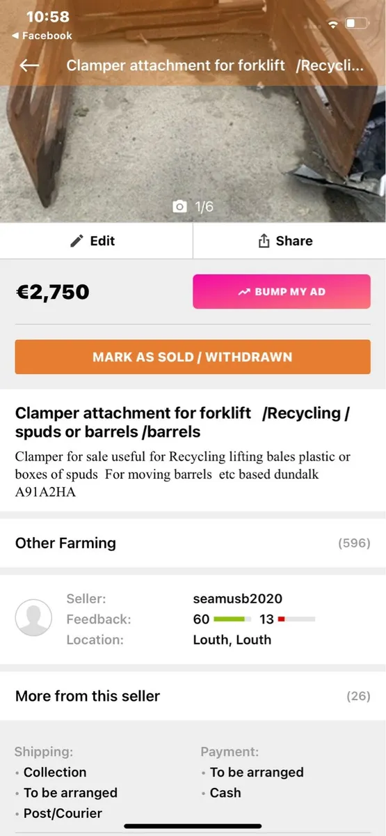 Recycling /Farming /Whiskey barrels/ Clamper - Image 2