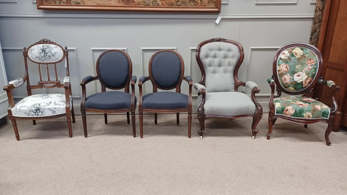 Several antique armchairs in  perfect condition - Image 1