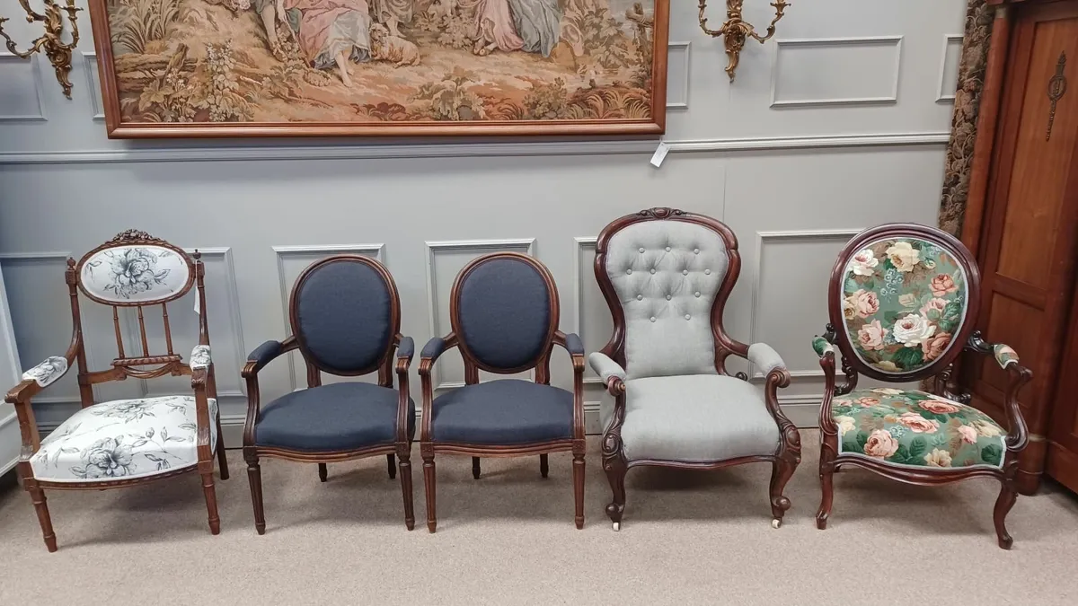 Several antique armchairs in  perfect condition - Image 2
