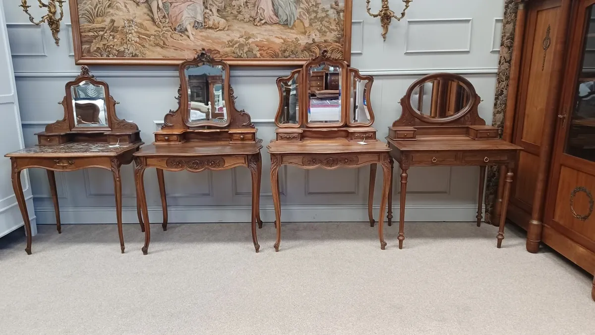 Solid walnut antique dressing tables - Image 1
