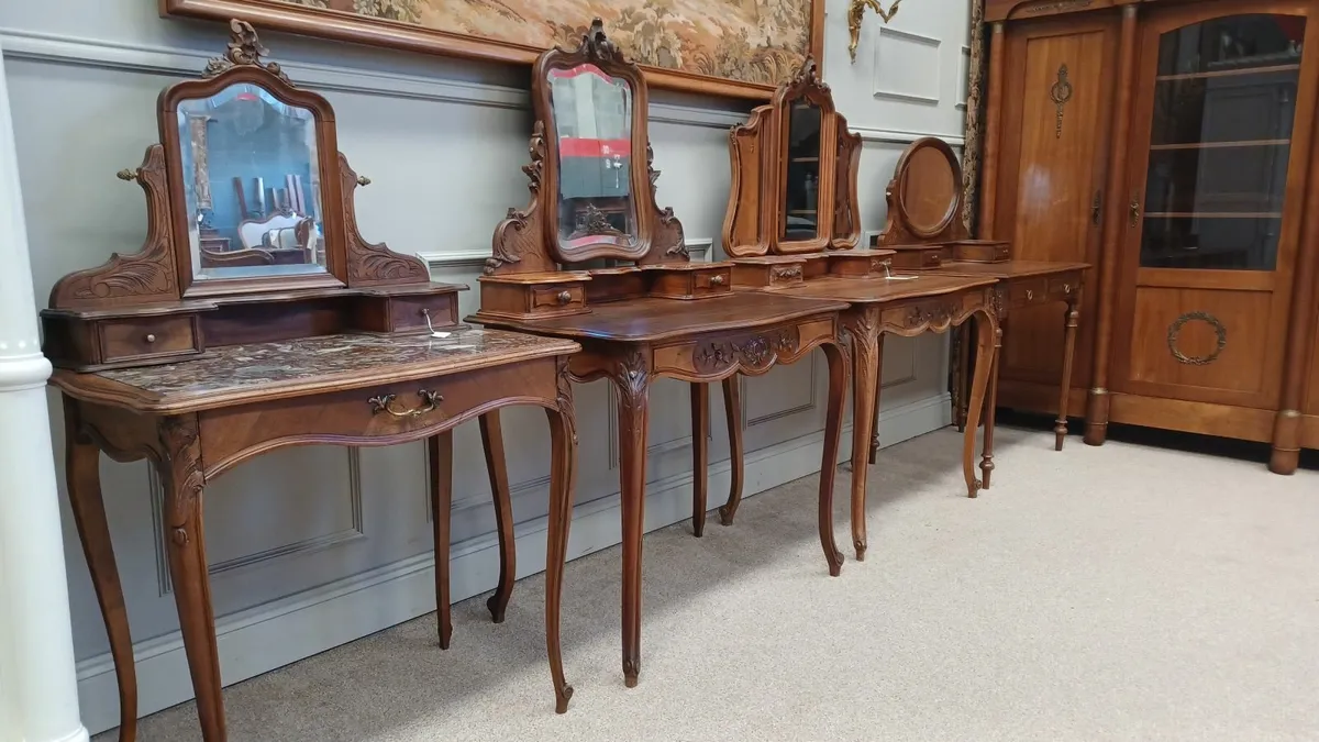 Solid walnut antique dressing tables - Image 3