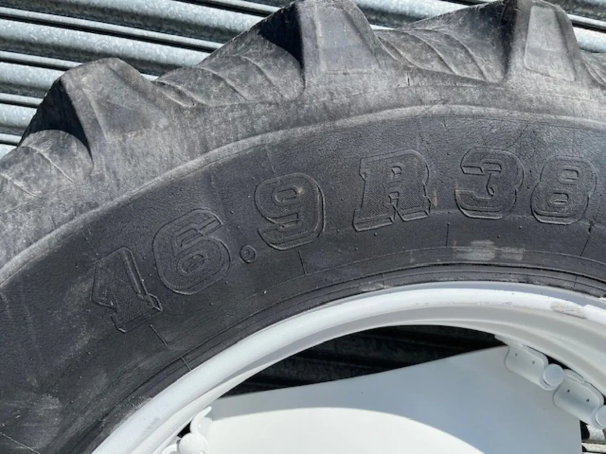 16.9 x 38 New Holland Wheels c/w Tarus Tyres - Image 3
