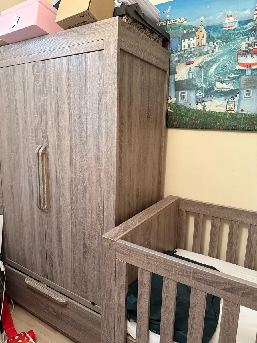 Mammas & pappas Franklin baby cot and wardrobe - Image 1