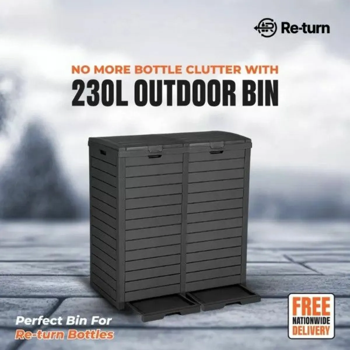 230L Indoor/Outdoor Bin - Free Delivery - Image 4