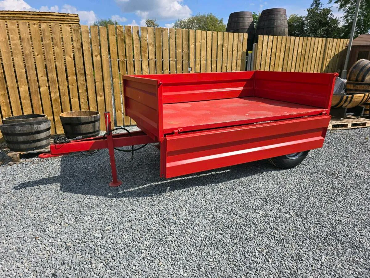 8x5ft steel tipping tractor garden trailer - Image 2